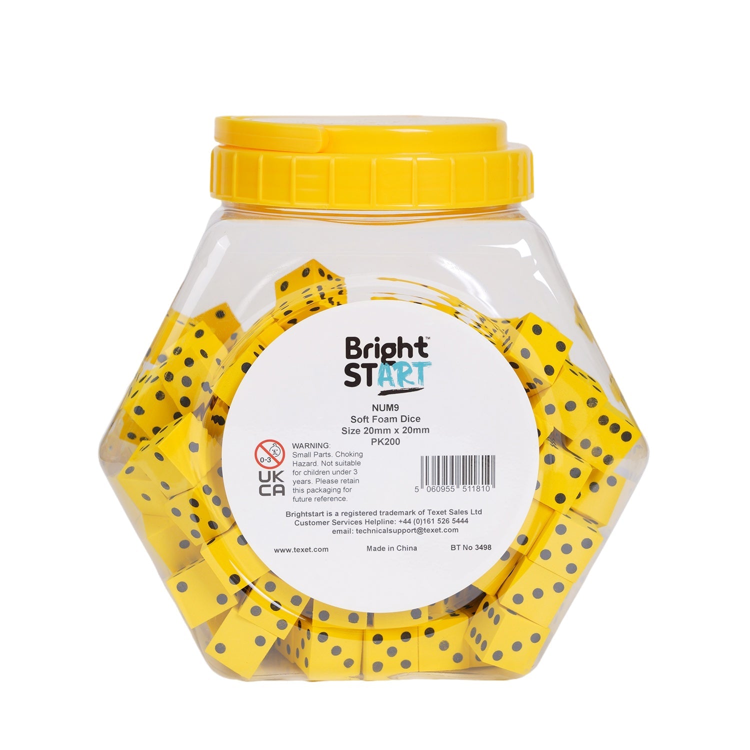 Soft Foam Dice, Pack of 200