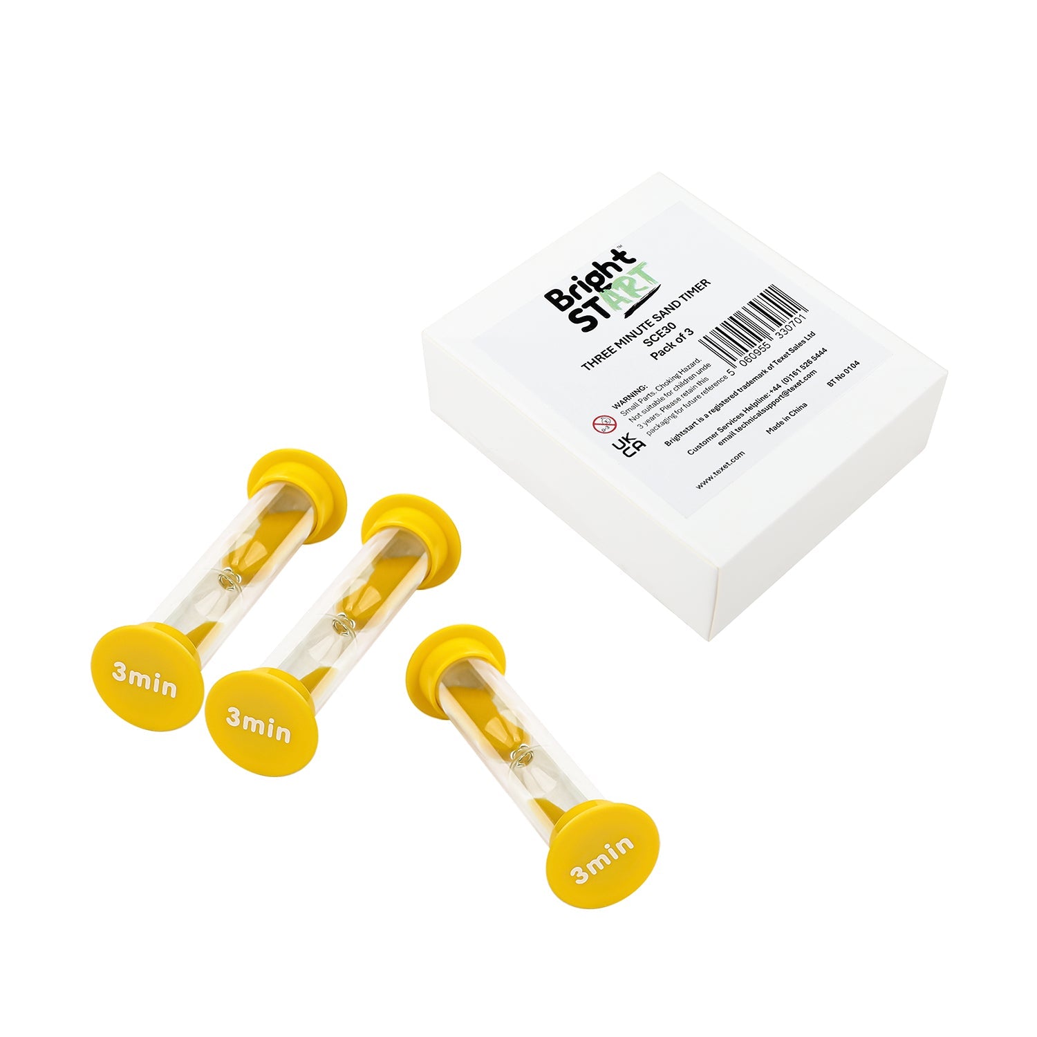 Three Minute Sand Timer, Pack of 3