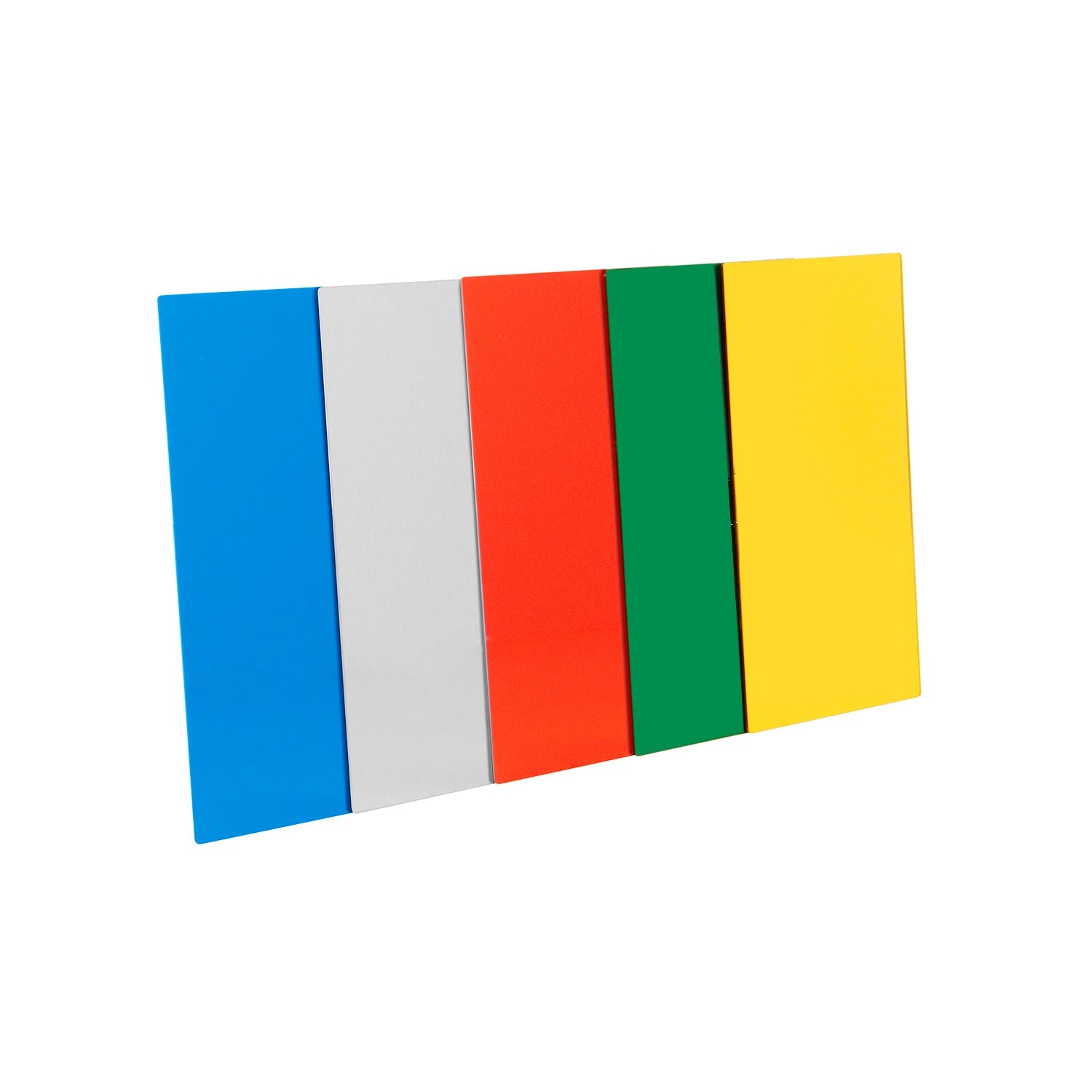 Coloured Large Rectangular Mirrors, Pack of 5